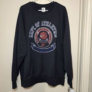 NWT‎ Nike Hoops Dept Of Athletics Basketball Crewneck Sweatshirt IM7732-010 XL